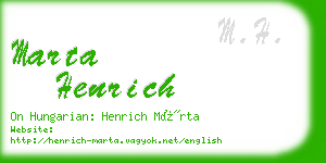 marta henrich business card